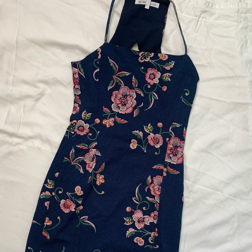 BCBG Generation Women XS Blue Mini floral dress